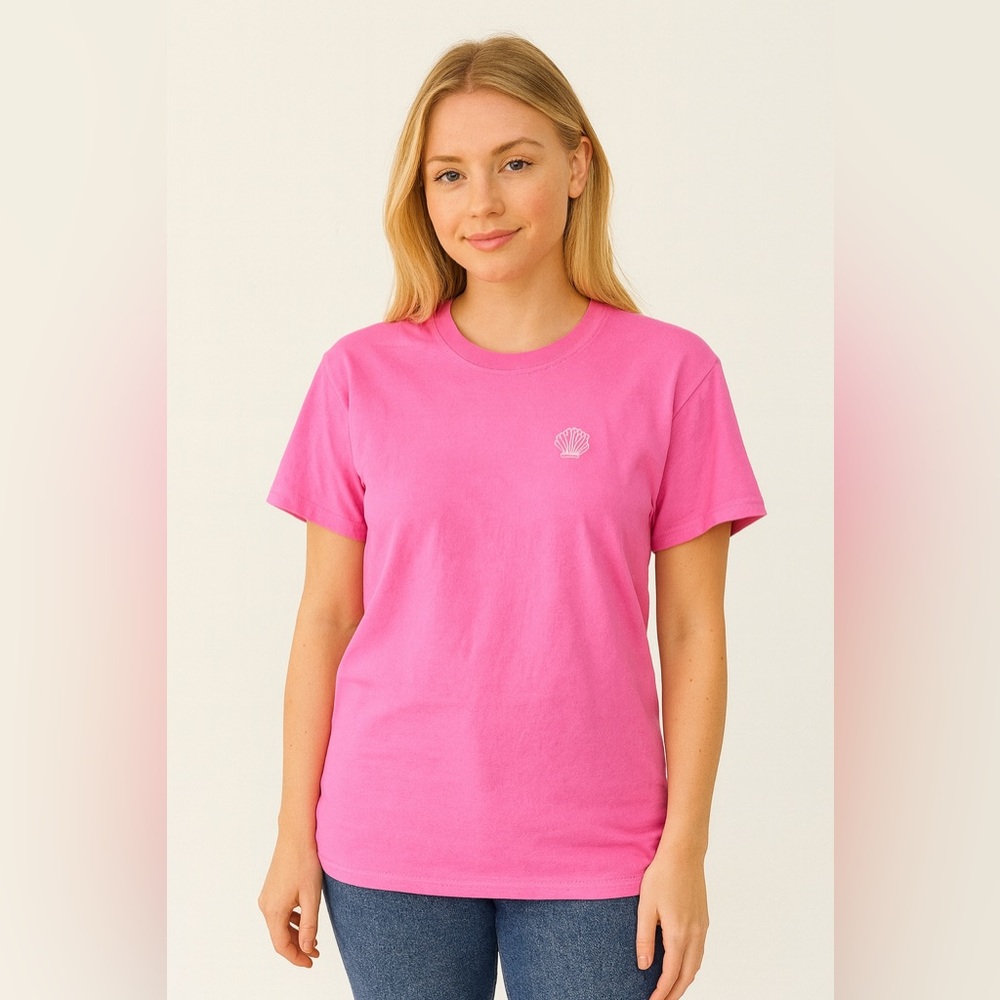 VS PINK Campus Cotton Tee Lola Pink Shell S NWOT